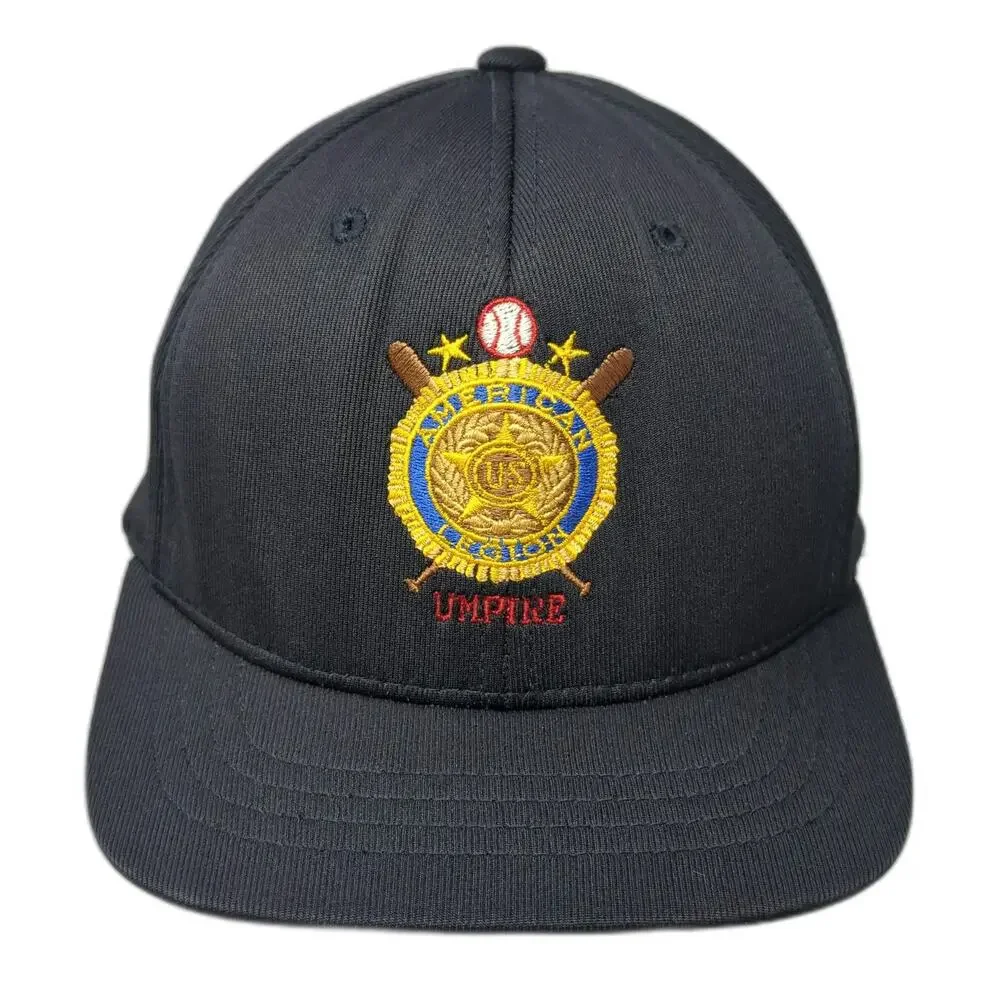 Richardson Baseball Cap Black One Size American Legion Umpire Fitted Hat
